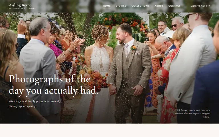 Aisling Byrne Photography, a starting design